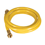 Manguera para gas, PVC amarilla, 3/8'x2 m, c/conexión, Foset 45011