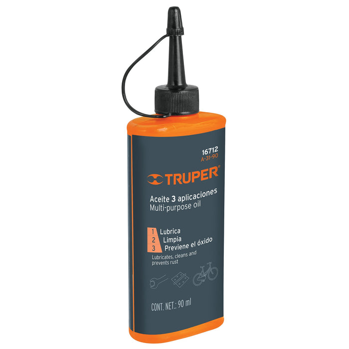 Aceite multiusos, 90ml (3oz), Truper 16712 A-31-90