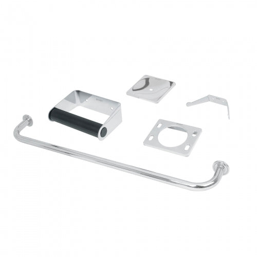 Juego de 5 accesorios para baño de acero inoxidable, Basic 49255 A-800