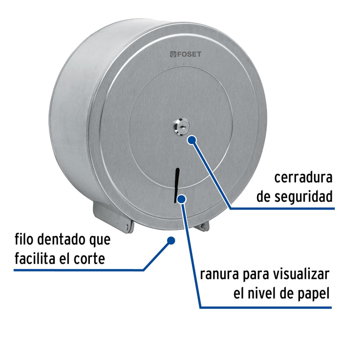 Portarollo de acero inox, Foset 47932