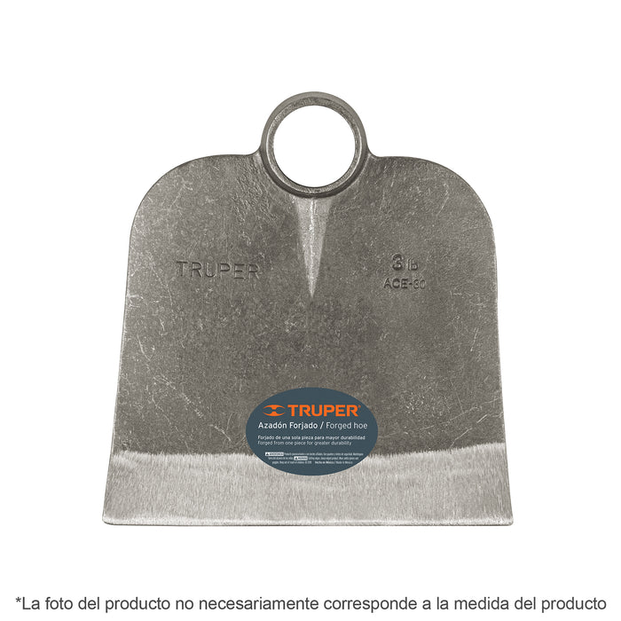 Azadón Centroamericano 2.0 lb sin mango, Truper 10359 ACE-20