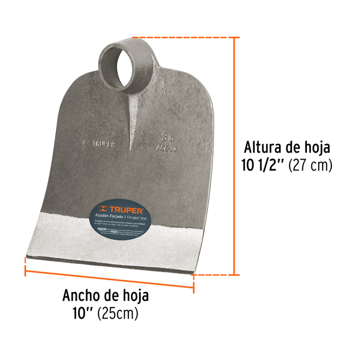 Azadón Centroamericano 2.8 lb sin mango, Truper 10362 ACE-30