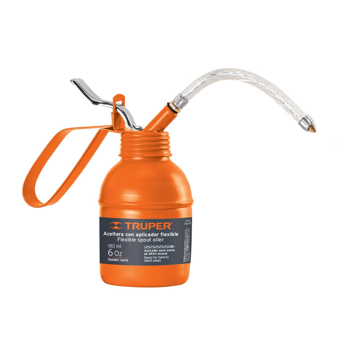 Aceitera de 180 ml (6 oz) con aplicador flexible, Truper 14870 ACEF-180