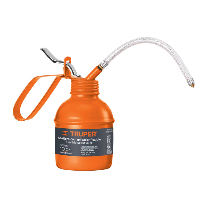 Aceitera de 300 ml (10 oz) con aplicador flexible, Truper 14872 ACEF-300