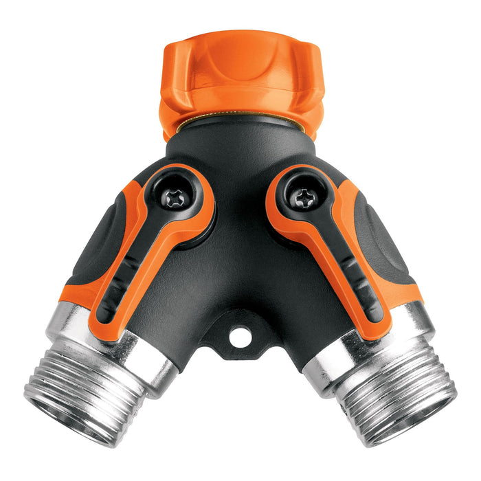 Conector 'Y' 3/4' metálico con recubrimiento para manguera 102248 AD-2R