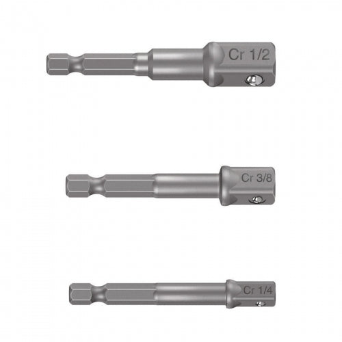 Juego de 3 adaptadores para dados de 1/4', 3/8' y 1/2' 10752 ADA-3