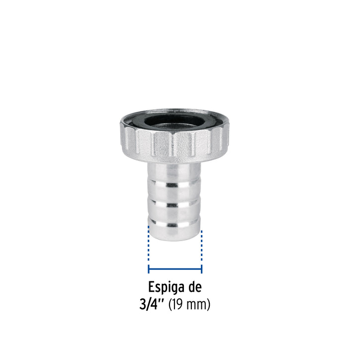 Adaptador de latón 1/2' para manguera, Foset 49825