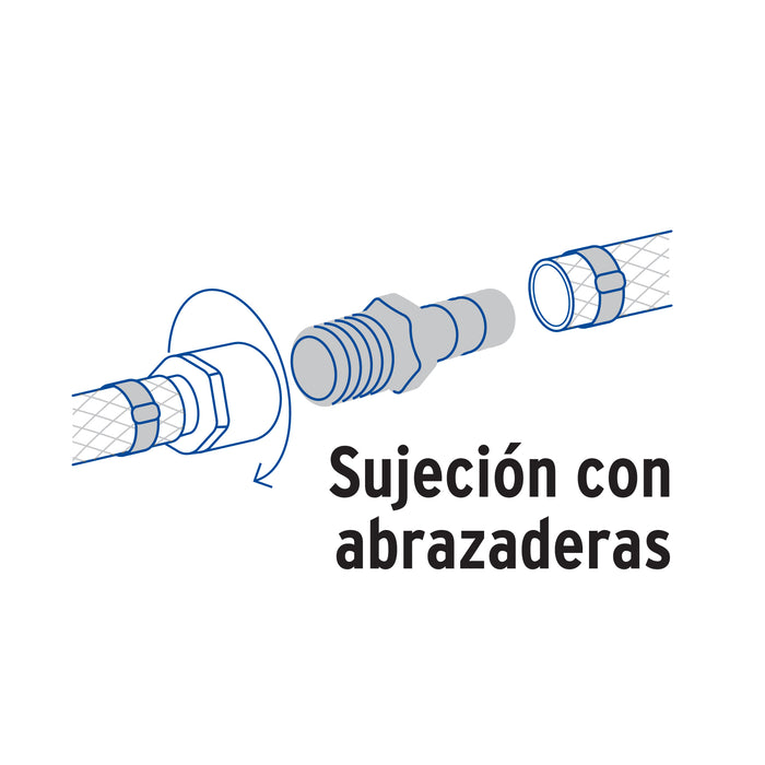 Adaptador macho de latón 1/2' para poliducto, Foset 49305