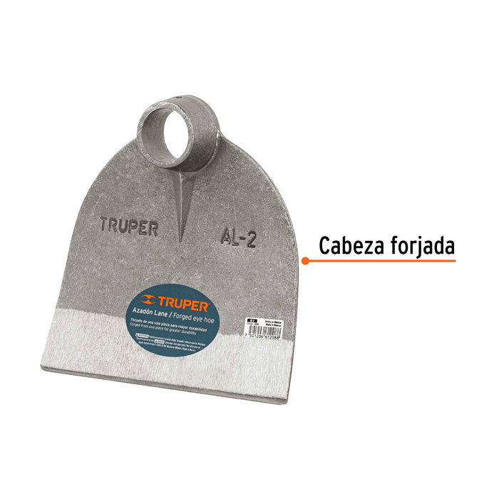 Azadón Lane No.2 de 2.0 lb sin mango, Truper 10606 AL-2