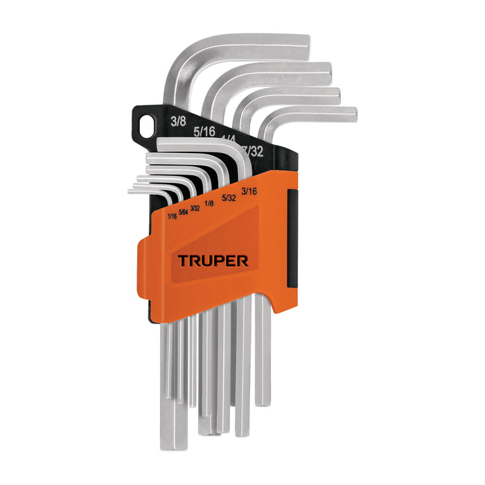 Juego 10 llaves allen std punta hexagonal con organizador 15539 ALL-10P