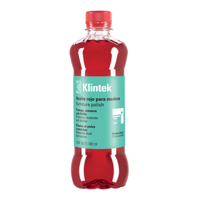 Aceite rojo para muebles, 480 ml, Klintek 57071 AMU-48