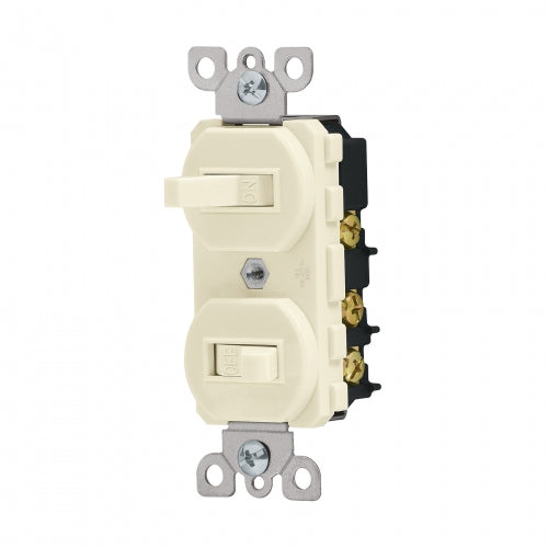 Interruptor dúplex de palanca, Standard, marfil, Volteck 46002 APDO-S