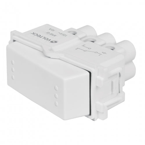 Interruptor de 3 vías, línea Italiana, color blanco, Volteck 48137 APSE-EIB