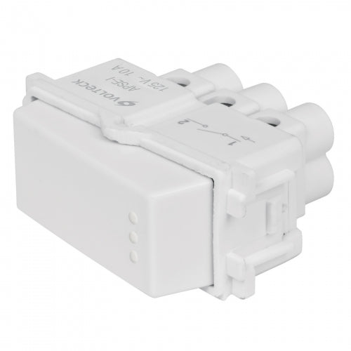 Interruptor sencillo, línea Italiana, color blanco, Volteck 48132 APSE-IB