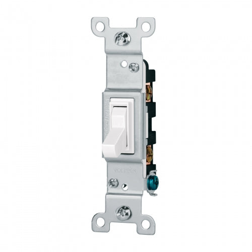 Interruptor vertical de palanca, Standard, blanco, Volteck 47727 APSE-SB
