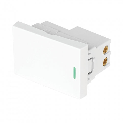Interruptor sencillo blanco de 1.5 módulos, línea Lisboa 47941 APSE15-LB