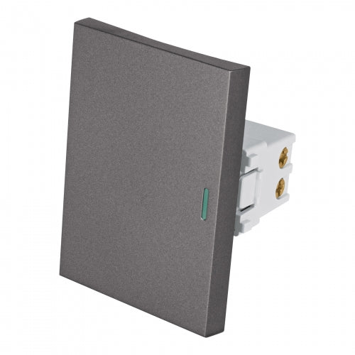 Interruptor 3 vías acero inox de 3 módulos, línea Lisboa 47825 APSE3-ELA