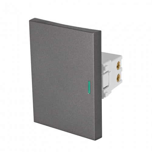 Interruptor sencillo acero inox de 3 módulos, línea Lisboa 47822 APSE3-LA