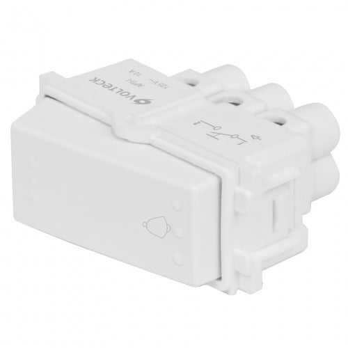 Interruptor para timbre, línea Italiana, color blanco 48139 APTI-IB
