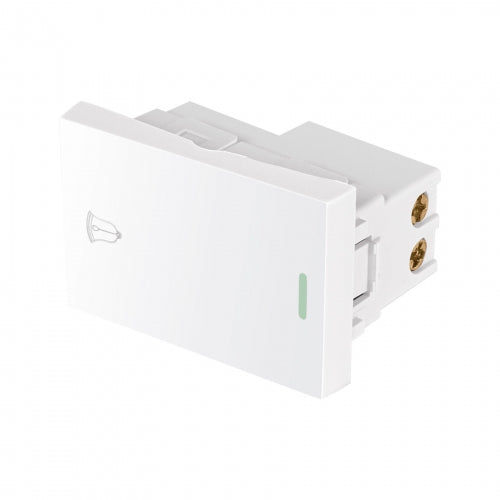 Interruptor para timbre blanco de 1.5 módulos, línea Lisboa 47946 APTI15-LB