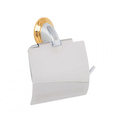 Portarrollo metálico acabado cromo-oro, Foset Aqua 45981 AQA-82G