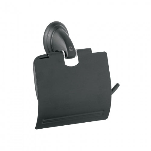 Portarrollo metálico acabado negro, Foset Aqua 45983 AQA-82M