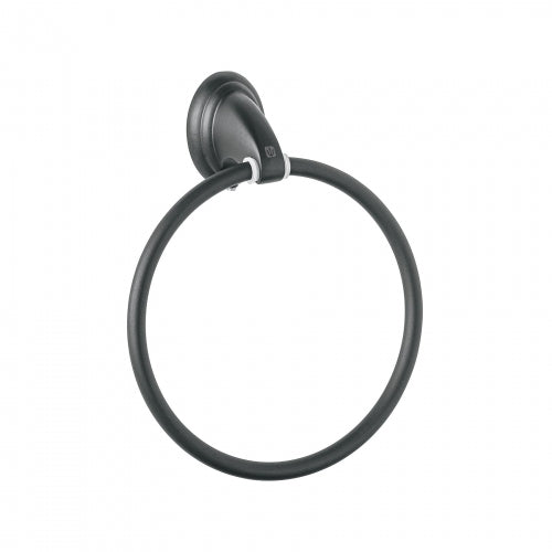 Toallero argolla metálico acabado negro, Foset Aqua 45999 AQA-87M