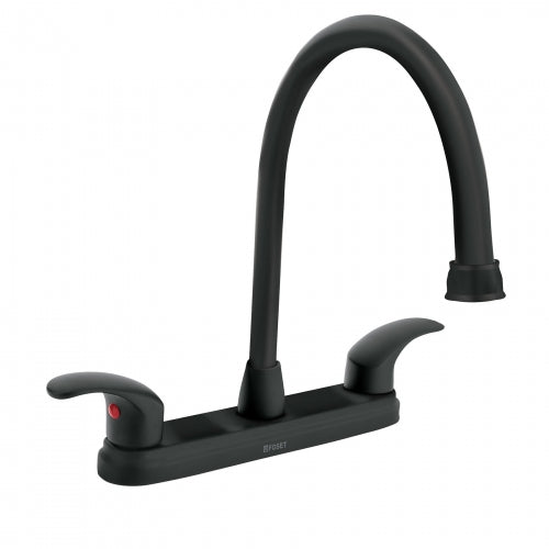 Mezcladora negro 8' para lavabo, cuello largo, palanca,Foset 45625 AQF-82M