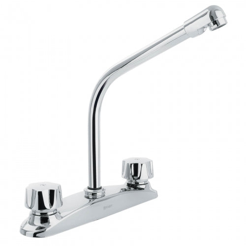 Mezcladora inox 8' p/fregadero, cuello cobra, hex Aqua 45629 AQF-94