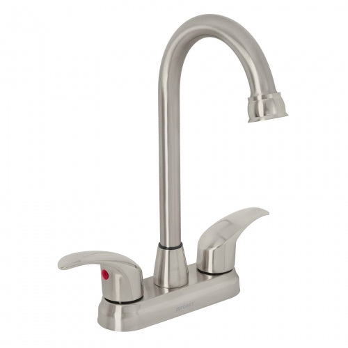 Mezcladora satín 4' para lavabo, tipo bar, palanca, Aqua 45622 AQM-62N