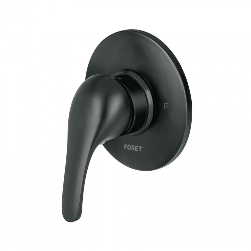 Monomando para regadera, palanca, negro, Foset Aqua 48472 AQM-71M