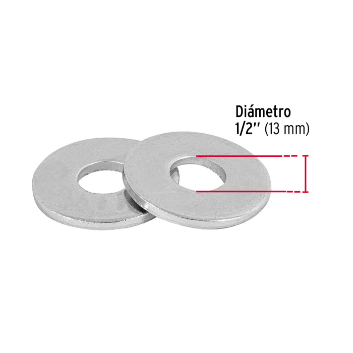 Bolsa con 1 kg de arandelas planas de 1/2', Fiero 44547 -ARA 0.50