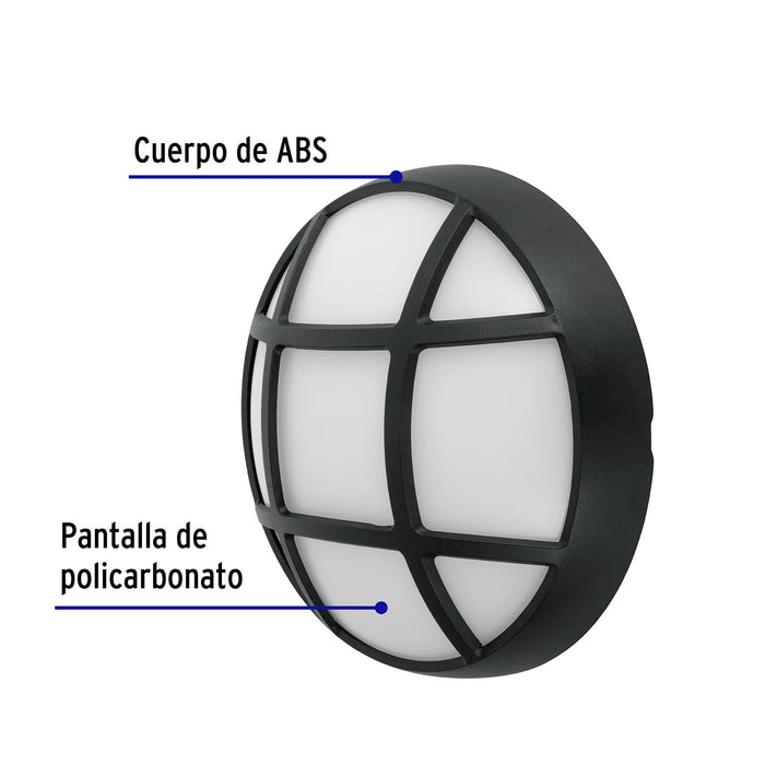 Arbotante decorativo de LED 14 W luz de día, Volteck 47099