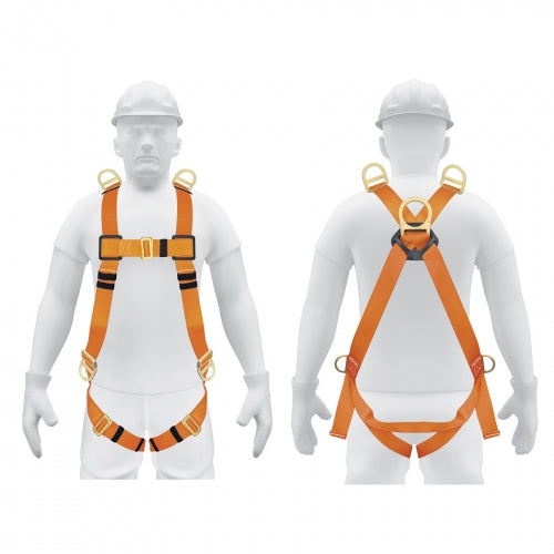 Arnés de cuerpo completo con 5 anillos, ANSI, Truper 14434 ARN-5438