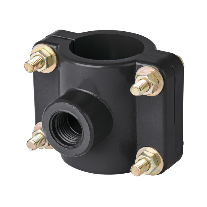 Abrazadera para toma domiciliaria PP 1-1/2' x 1/2', Foset 40711 ATD-1 1/2