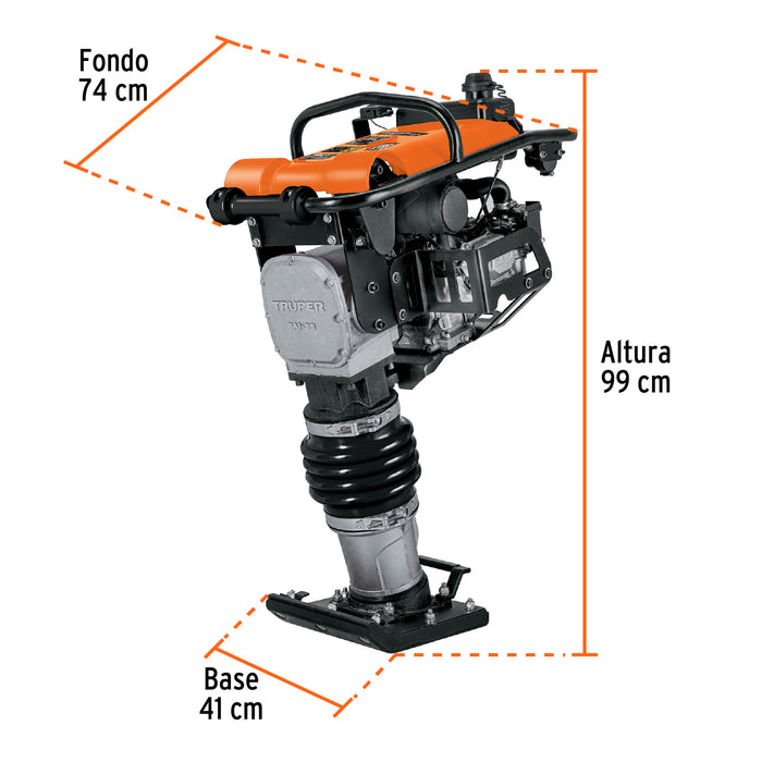 Bailarina compactadora 5.5 HP, motor Honda GX160, Truper 102971 BAI-55