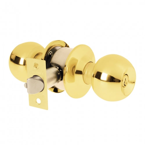 Cerradura tipo esfera, cilíndrico, entrada, brillante, Basic 23560 BAL-LB-EP