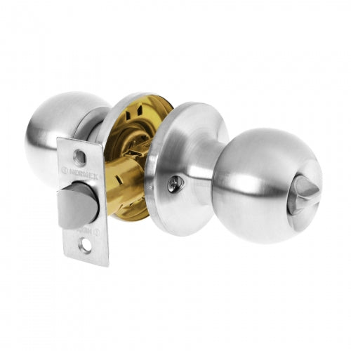 Cerradura tipo esfera, tubular, baño, cromo, Hermex Basic 23663 BALT-CM-BP