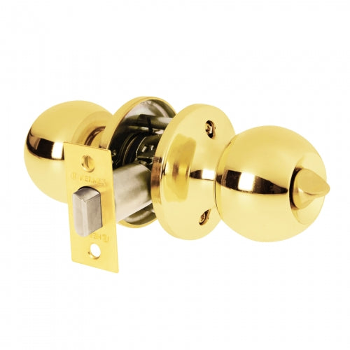 Cerradura tipo esfera, tubular, baño, brillante, Basic 23661 BALT-LB-BP
