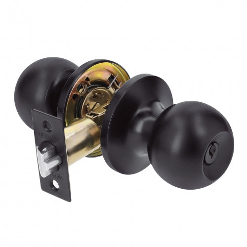 Cerradura esfera tubular, entrada, negro, Hermex Basic 26175 BALT-NE-EP