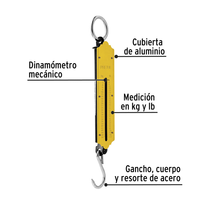 Báscula capacidad 50 kg romana de resorte, Pretul 21254 BAS-50P