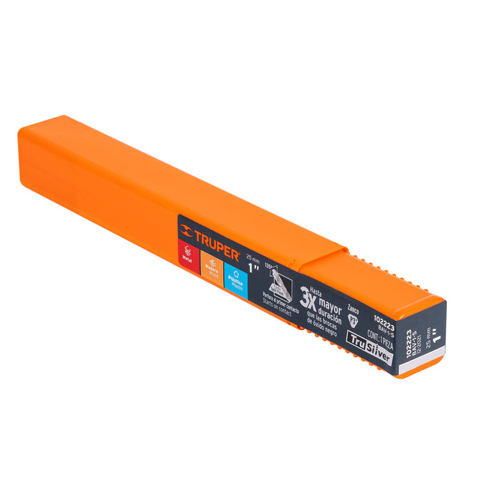 Broca HSS 1' Trusilver para metal, Truper Código: 102223