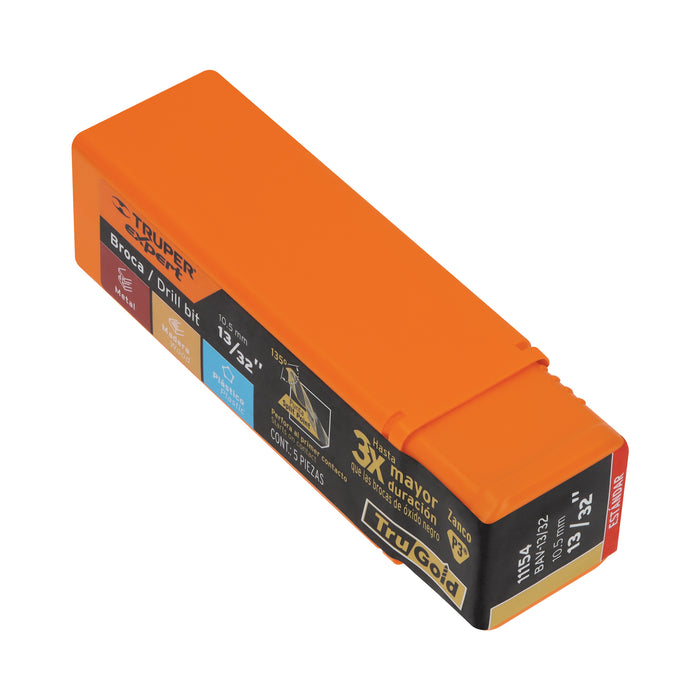 Broca HSS 13/32' Trugold para metal, Truper Expert 11154