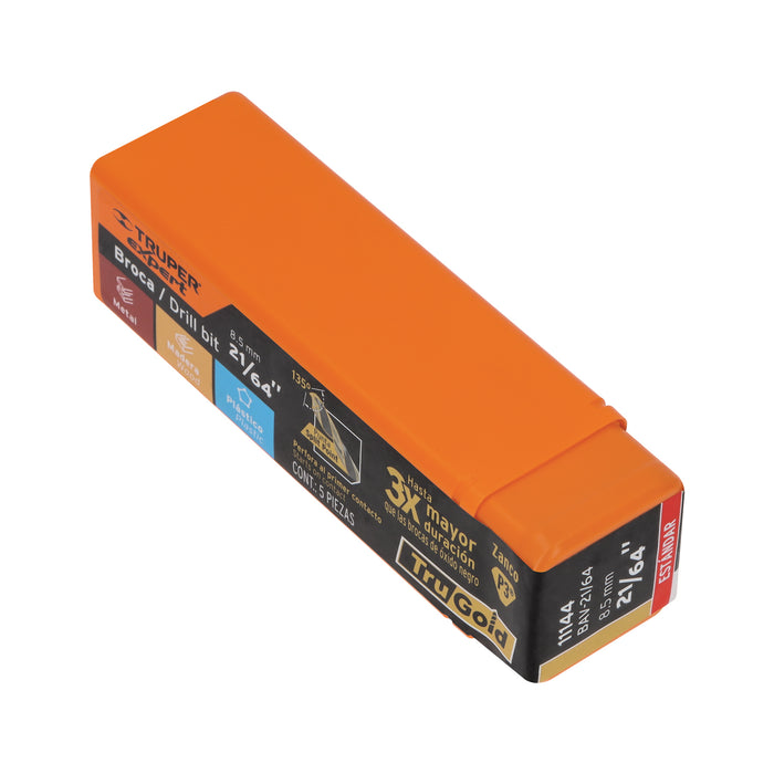 Broca HSS 21/64' Trugold para metal, Truper Expert 11144