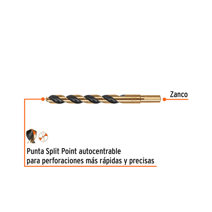 Broca HSS 7/16' Trugold para metal en blíster, Expert 12749