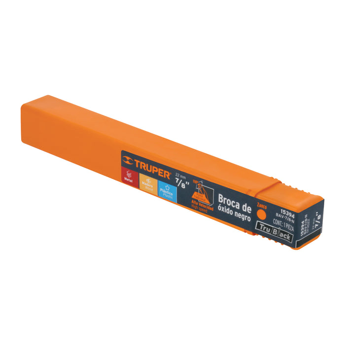 Broca HSS 7/8' Trublack para metal, Truper Código 15394