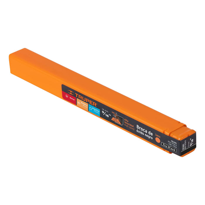 Broca HSS 9/16' Trublack para metal, Truper Código: 15391