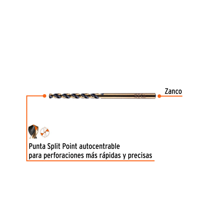 Broca HSS 9/64' Trugold para metal en blíster, Expert 12741
