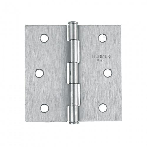 Bisagra cuadrada 3', satinado, cabeza plana, Basic 23687 BC-303PP