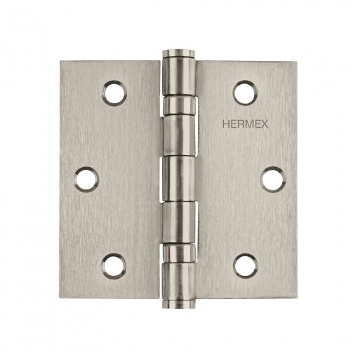 Bisagra cuadrada 3' acero inox, cabeza plana, Hermex 43227 BC-304P